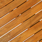 Set comedor de jardín 9 piezas madera maciza acacia 220x90x75cm