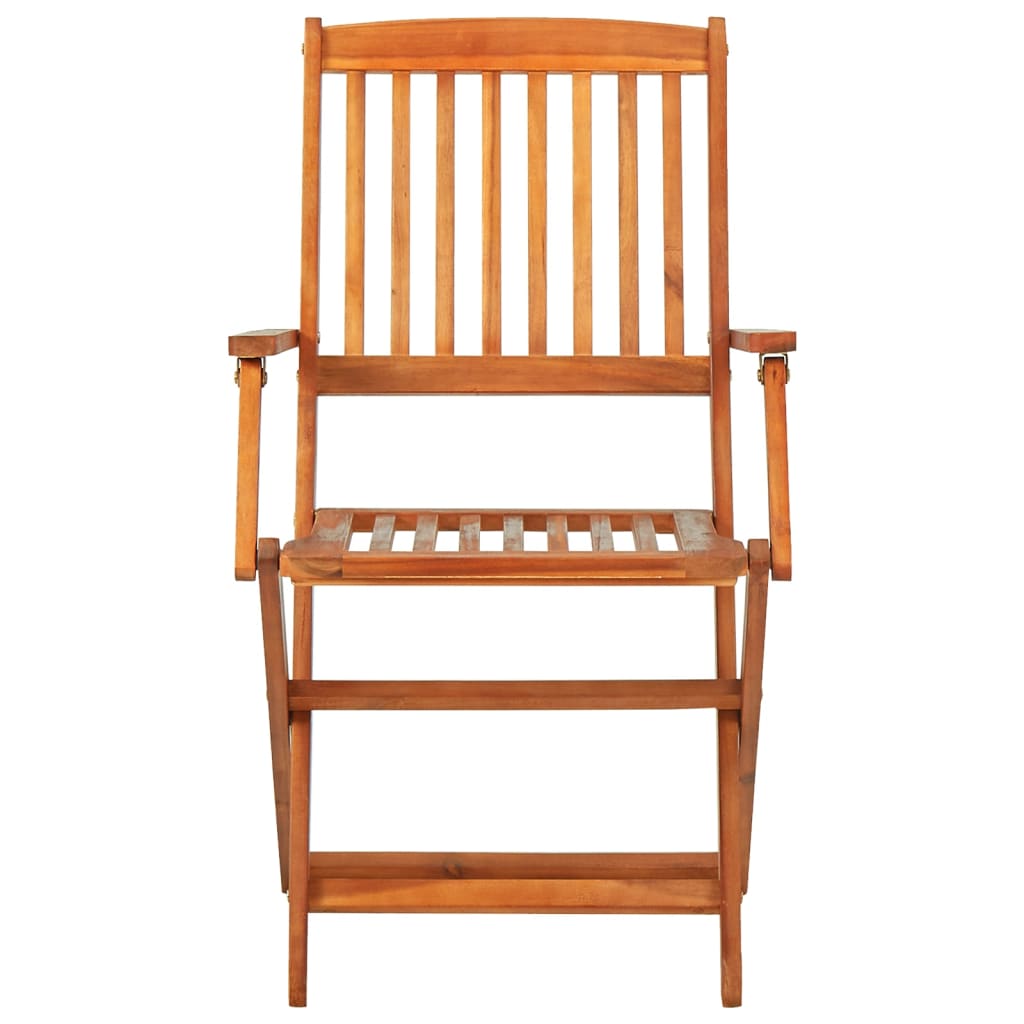 Set comedor de jardín 11piezas madera maciza acacia 220x90x75cm