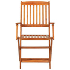 Set comedor de jardín 11piezas madera maciza acacia 220x90x75cm