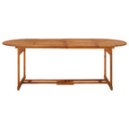Set comedor de jardín 11piezas madera maciza acacia 220x90x75cm