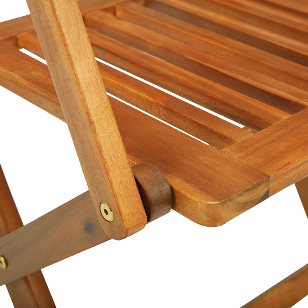 Set comedor de jardín 11piezas madera maciza acacia 220x90x75cm