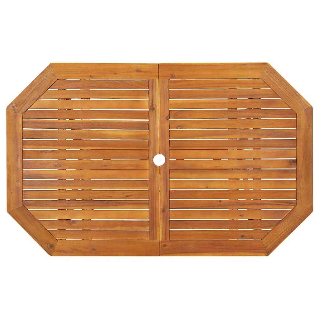 Juego de comedor de jardín 5 piezas madera maciza de acacia