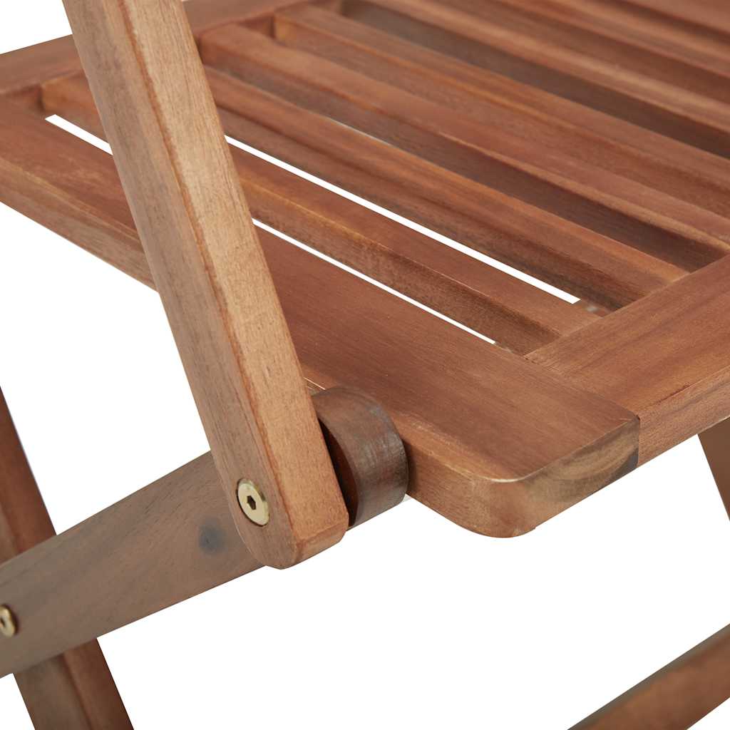 Juego de comedor de jardín 5 piezas madera maciza de acacia