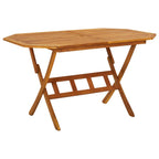 Juego de comedor de jardín 7 piezas madera maciza de acacia