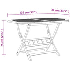 Juego de comedor de jardín 7 piezas madera maciza de acacia