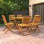 Juego de comedor de jardín 7 piezas madera maciza de acacia