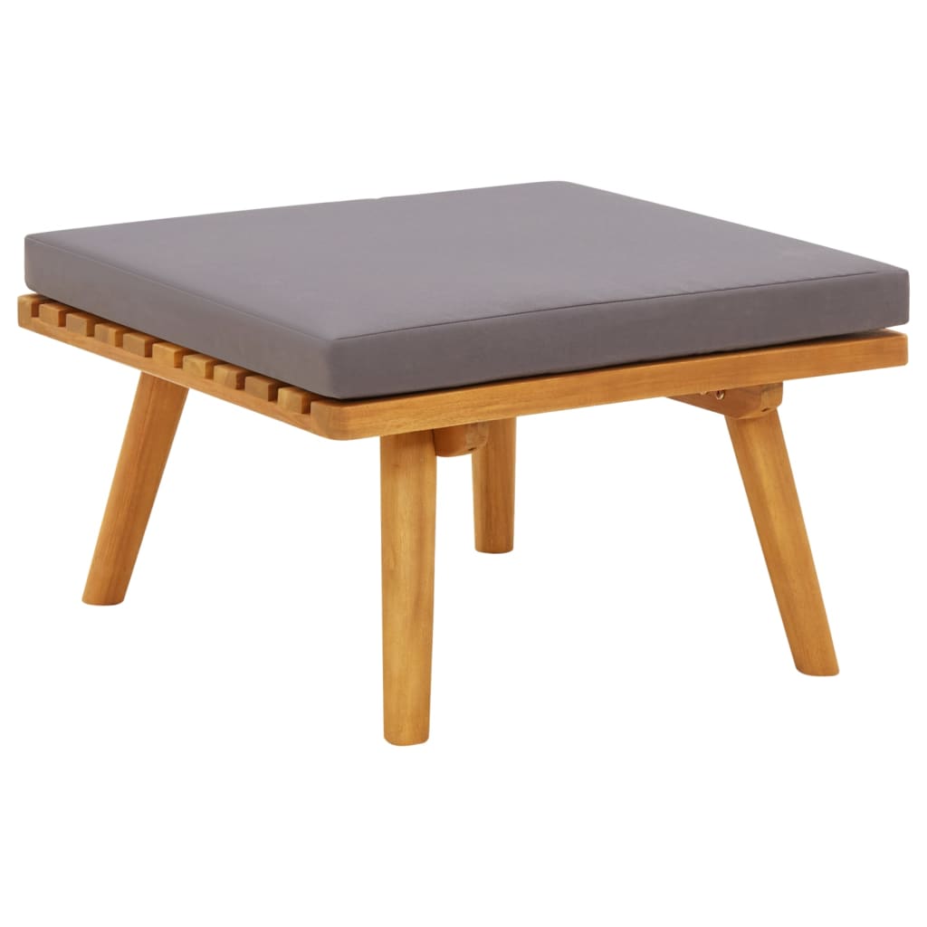 Juego muebles de jardín y cojines 12 pzas madera maciza acacia
