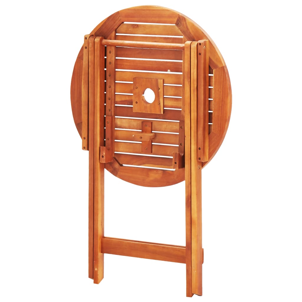 Set de comedor de jardín plegable 3 pzas madera eucalipto