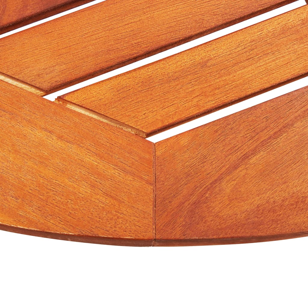 Set de comedor de jardín plegable 3 pzas madera eucalipto