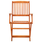 Set de comedor de jardín plegable 3 pzas madera eucalipto