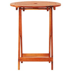 Set de comedor de jardín plegable 3 pzas madera eucalipto