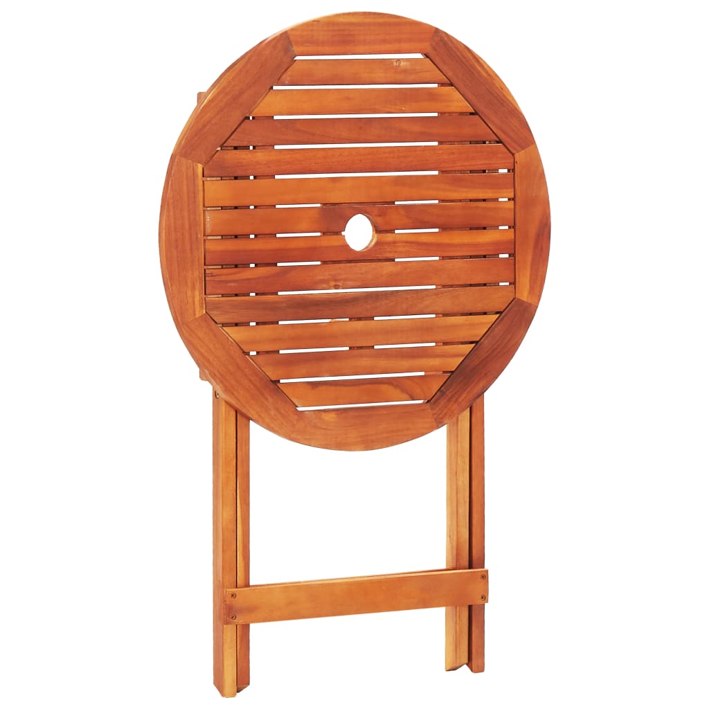 Set de comedor de jardín plegable 3 pzas madera eucalipto