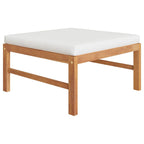 Set de muebles de jardín 4 pzas madera de teca y cojines crema