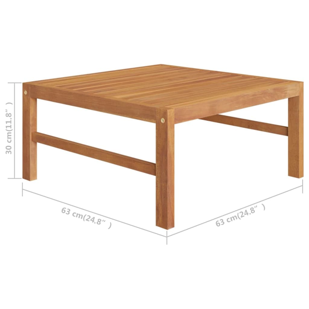 Set de muebles de jardín 10 pzas madera de teca y cojines crema
