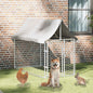 Perrera de exterior con techo 100x100x125 cm