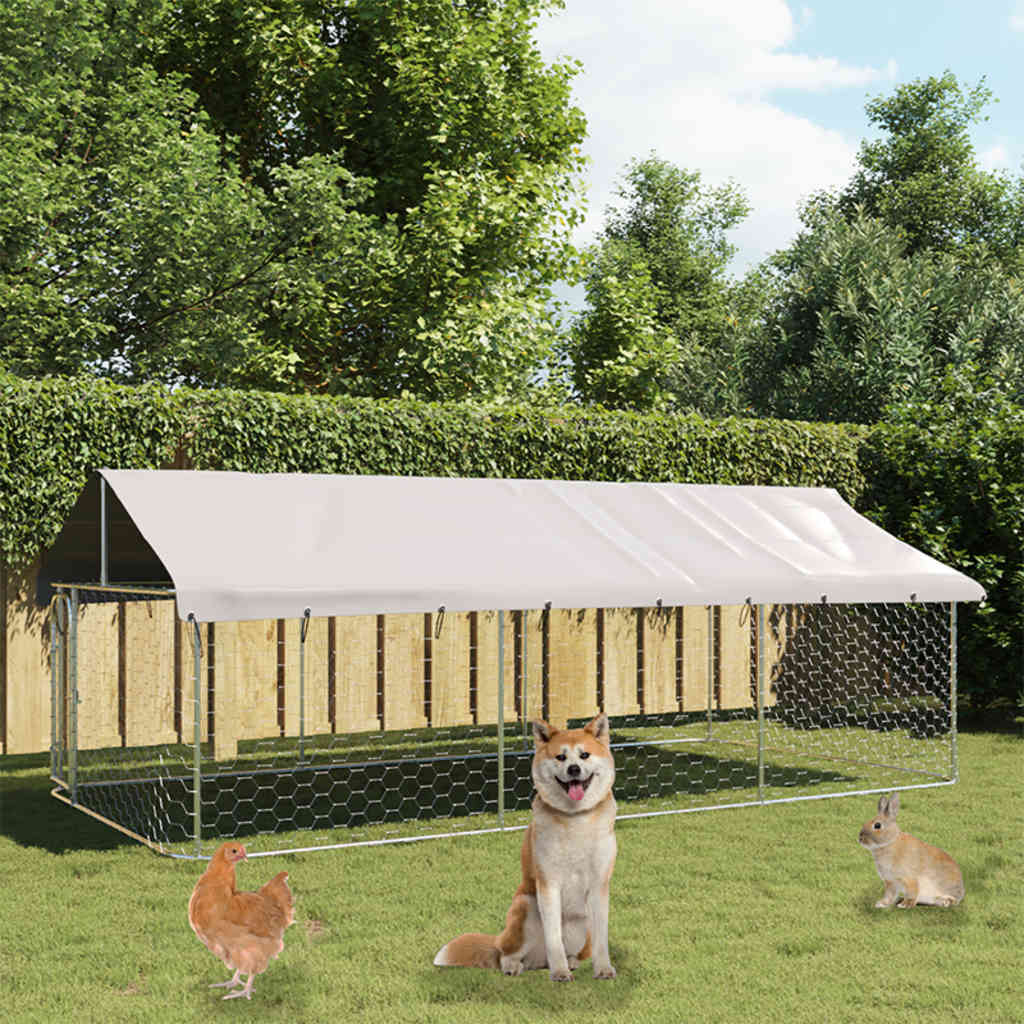 Canil exterior com telhado 100x100x125 cm