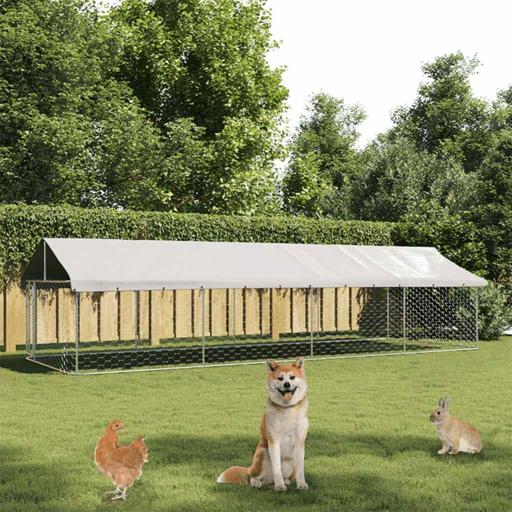Canil exterior com telhado 100x100x125 cm