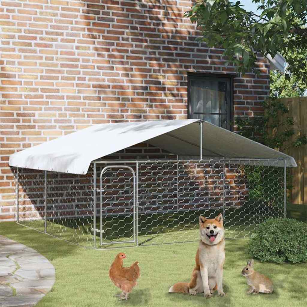 Canil exterior com telhado 100x100x125 cm