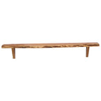 Estantes de pared 2 unidades madera maciza acacia 110x20x18 cm