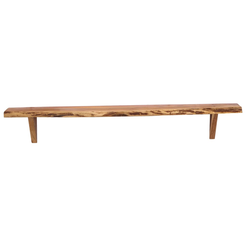 Estantes de pared 2 unidades madera maciza acacia 110x20x18 cm