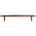 Estantes de pared 2 unidades madera maciza acacia 110x20x18 cm
