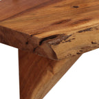 Estantes de pared 2 unidades madera maciza acacia 110x20x18 cm