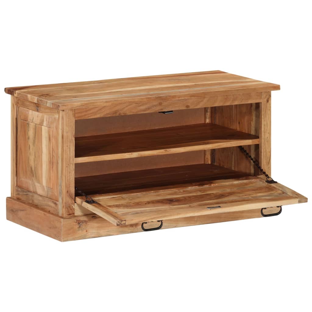 Zapatero madera de acacia maciza 85x40x45 cm