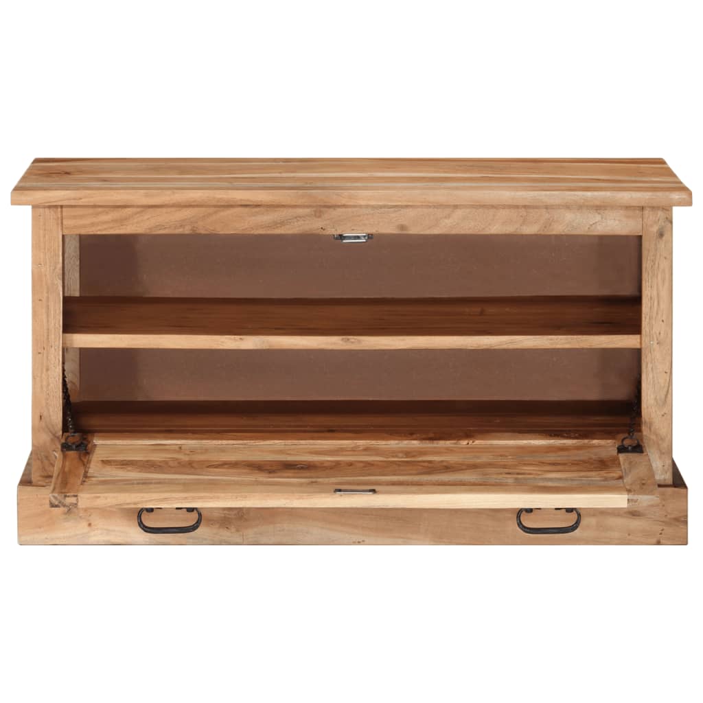 Zapatero madera de acacia maciza 85x40x45 cm