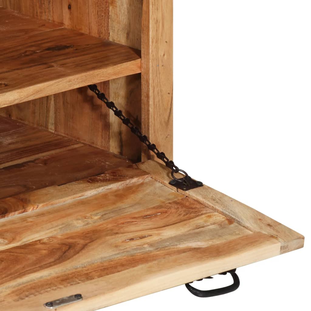 Zapatero madera de acacia maciza 85x40x45 cm