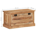 Zapatero madera de acacia maciza 85x40x45 cm