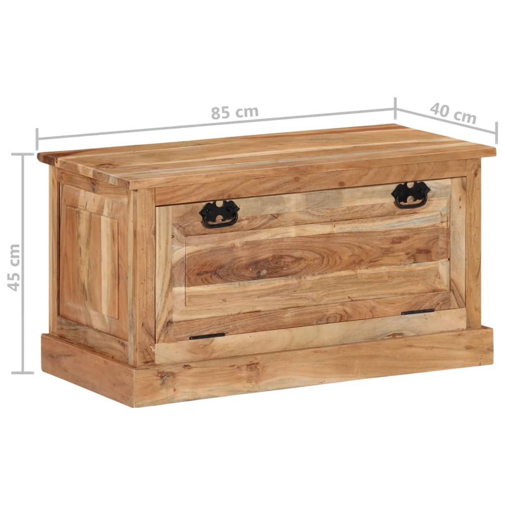 Zapatero madera de acacia maciza 85x40x45 cm
