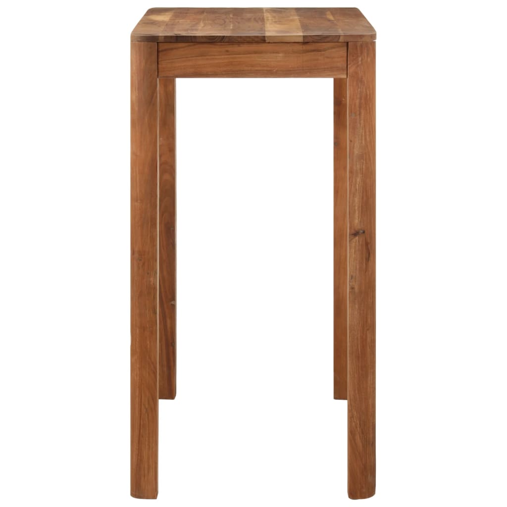 Mesa alta cocina madera acacia acabado miel 110x55x106 cm
