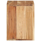 Taburete madera maciza de acacia 40x30x40 cm