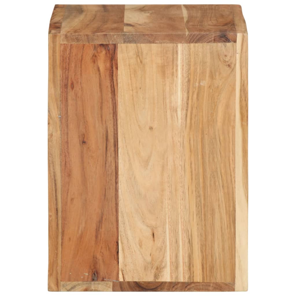 Taburete madera maciza de acacia 40x30x40 cm