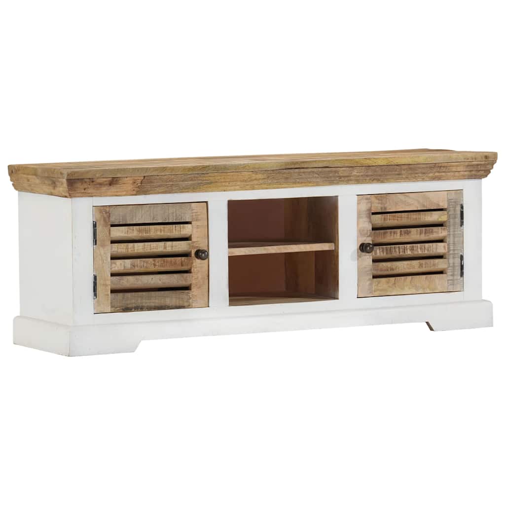 Mueble de TV madera maciza de mango 110x30x40 cm