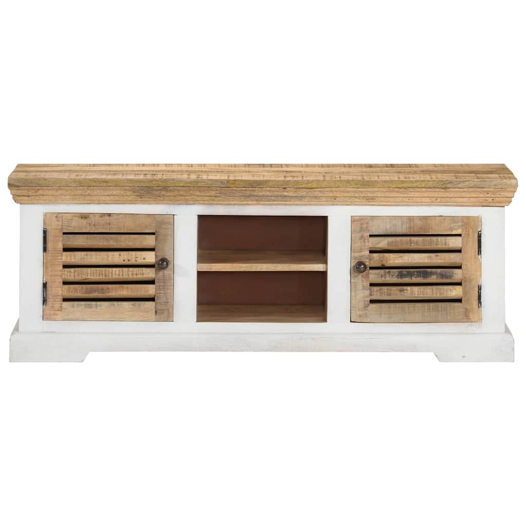 Mueble de TV madera maciza de mango 110x30x40 cm
