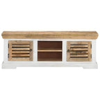 Mueble de TV madera maciza de mango 110x30x40 cm