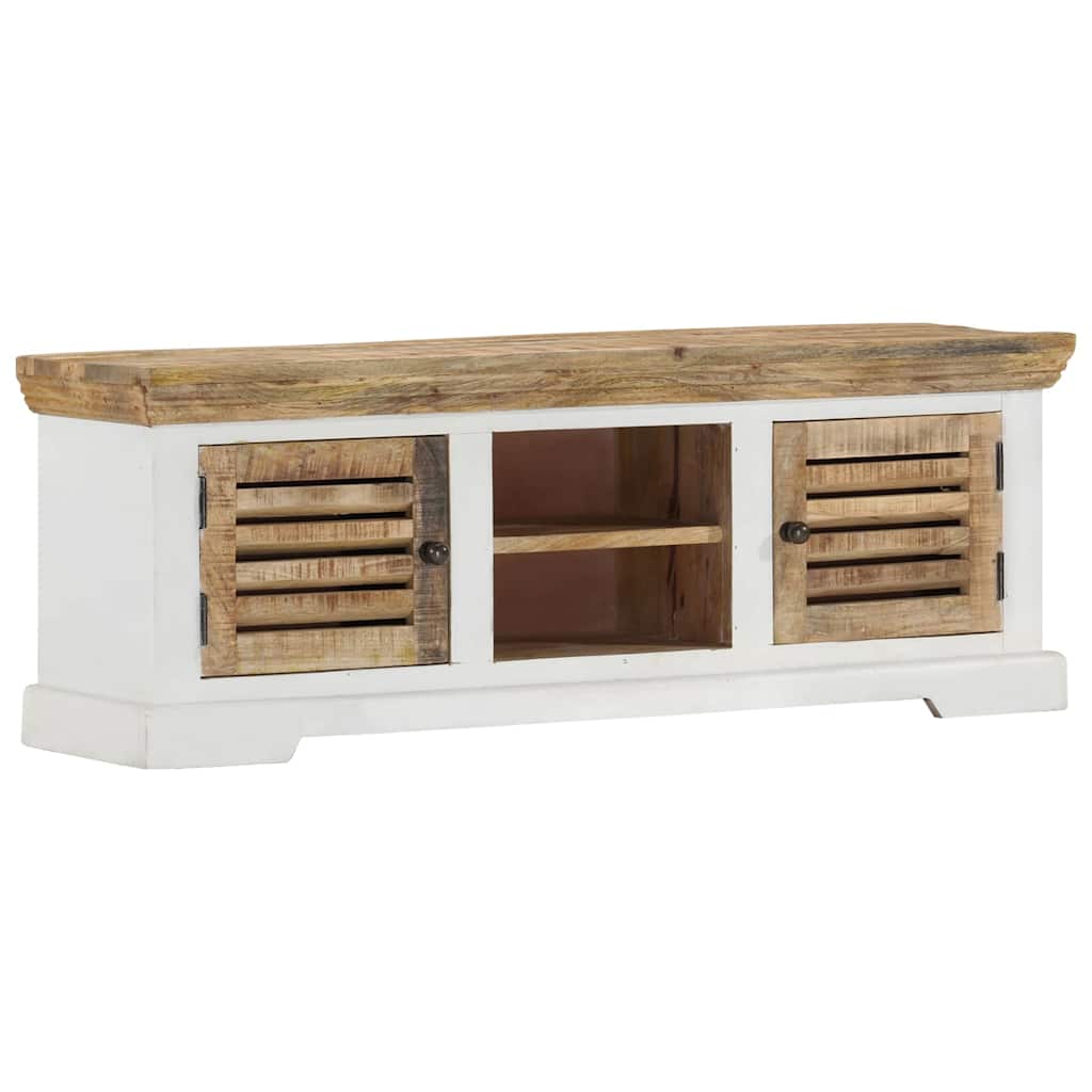 Mueble de TV madera maciza de mango 110x30x40 cm