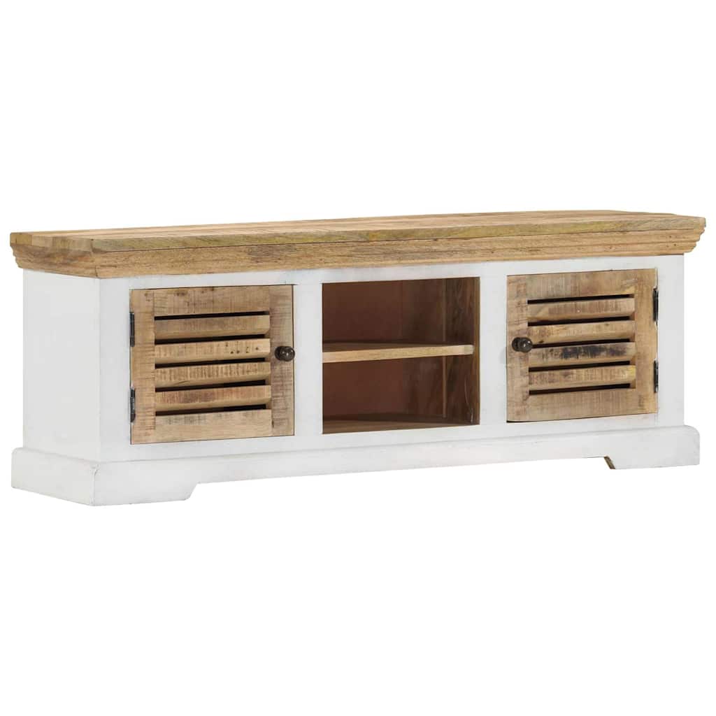 Mueble de TV madera maciza de mango 110x30x40 cm