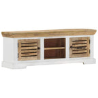 Mueble de TV madera maciza de mango 110x30x40 cm