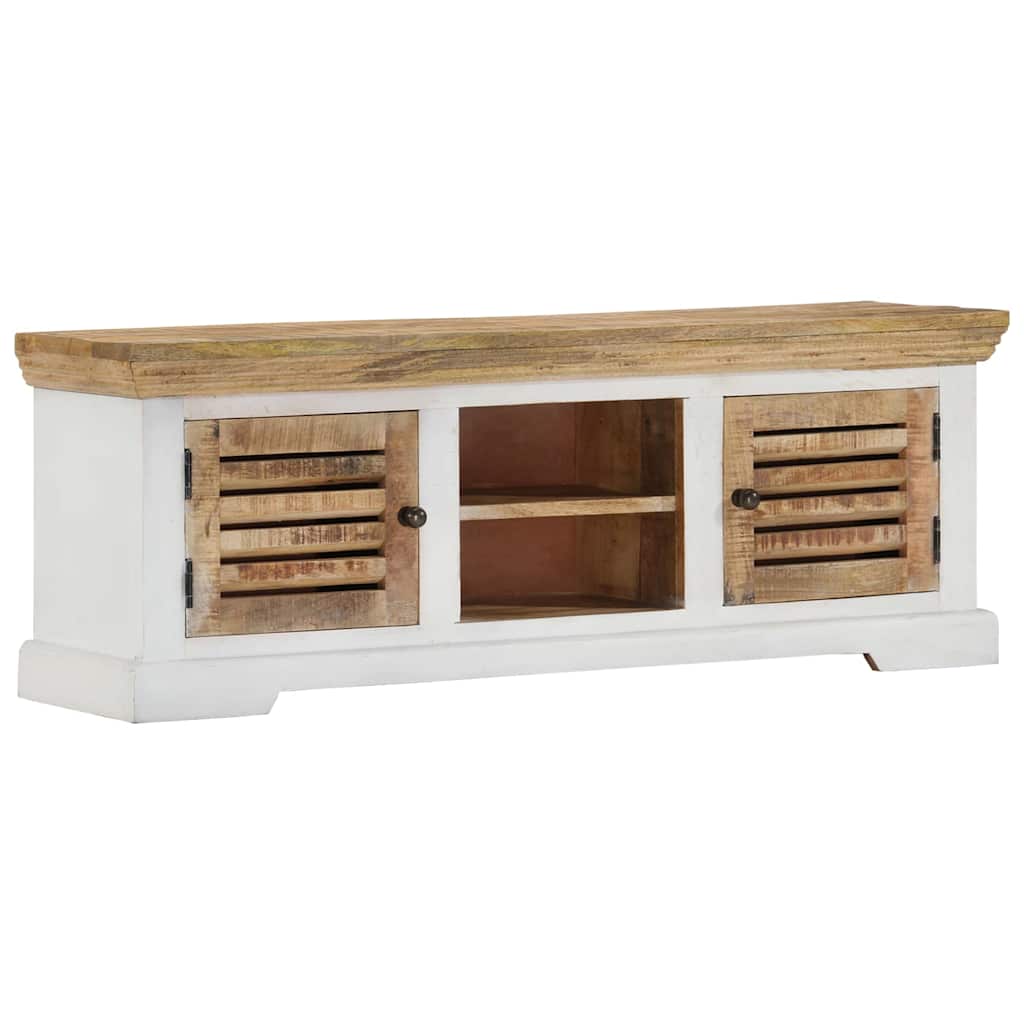 Mueble de TV madera maciza de mango 110x30x40 cm