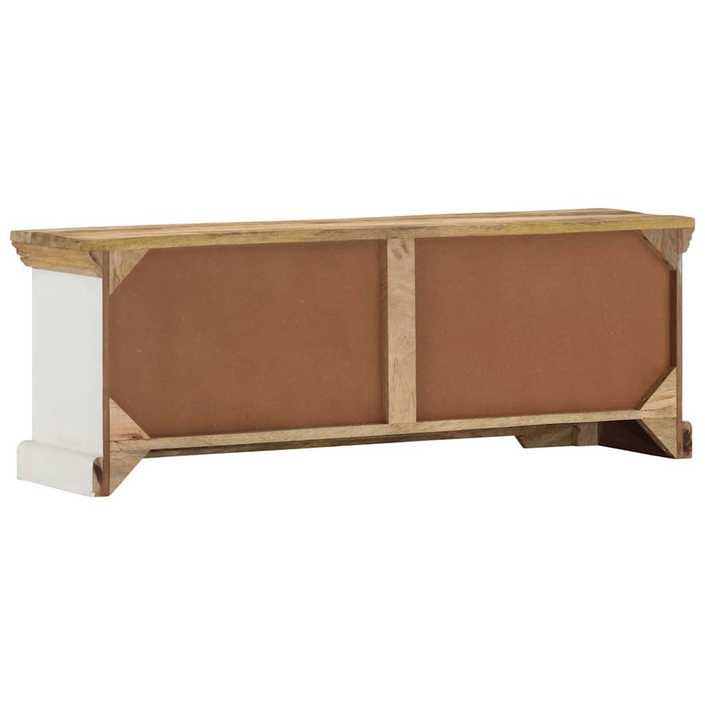 Mueble de TV madera maciza de mango 110x30x40 cm