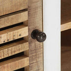 Mueble de TV madera maciza de mango 110x30x40 cm