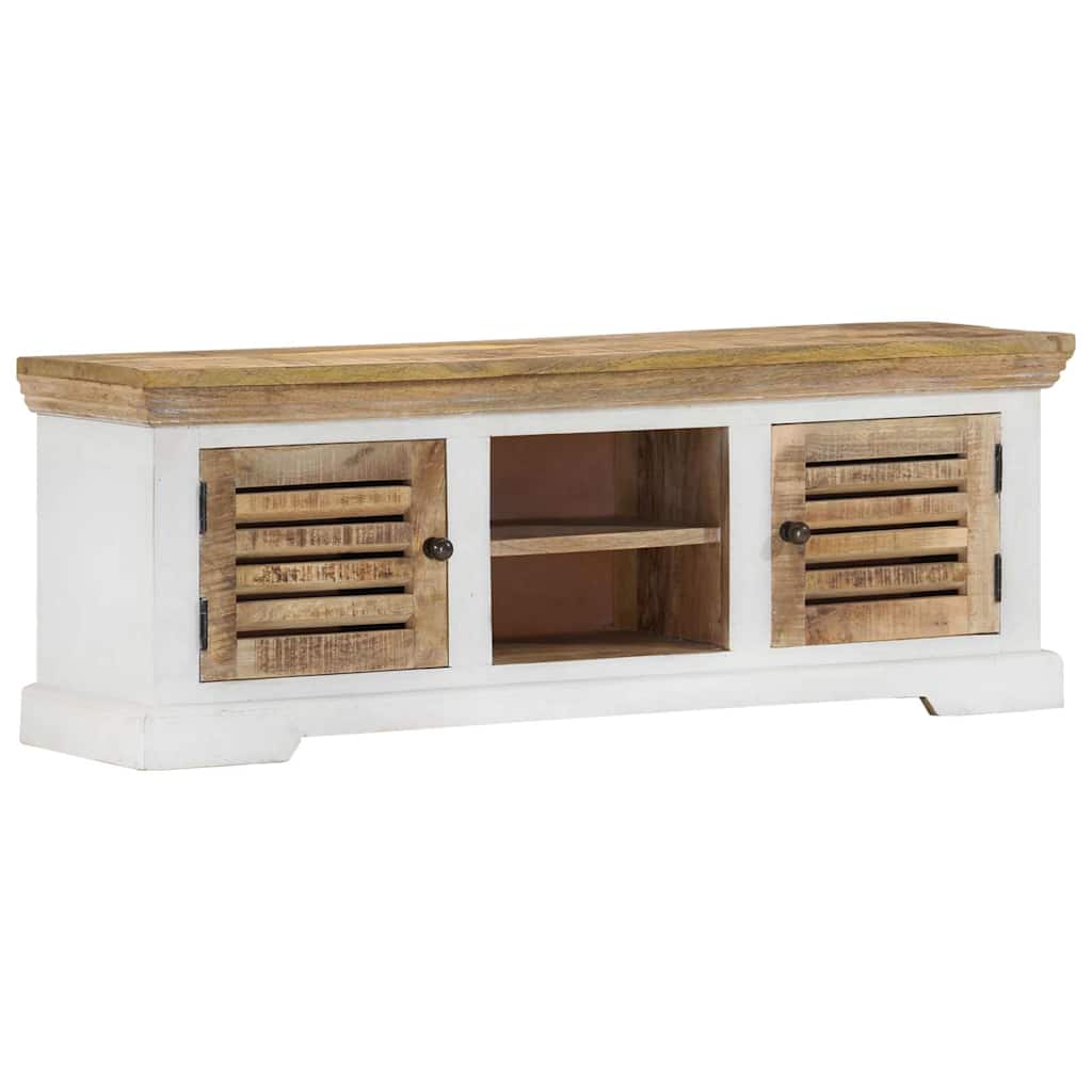 Mueble de TV madera maciza de mango 110x30x40 cm