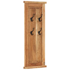 Percheros 2 unidades madera maciza de acacia 38x100 cm