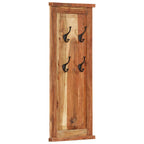 Percheros 2 unidades madera maciza de acacia 38x100 cm