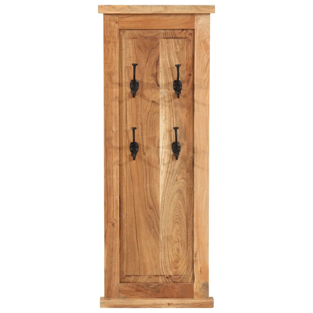 Percheros 2 unidades madera maciza de acacia 38x100 cm