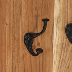 Percheros 2 unidades madera maciza de acacia 38x100 cm