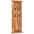 Percheros 2 unidades madera maciza de acacia 38x100 cm