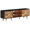 Mueble de TV madera mango rugosa y acacia maciza 140x30x46 cm